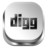 Digg Gray 3 Icon